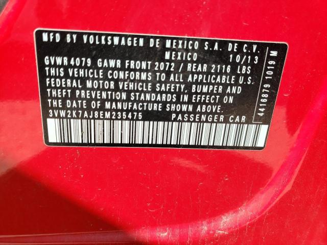 Photo 10 from auction – 2014 VOLKSWAGEN JETTA BASE with VIN 3VW2K7AJ8EM235475