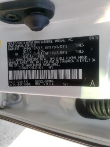 Photo 10 from auction – 2016 TOYOTA HIGHLANDER with VIN 5TDKKRFH2GS134374