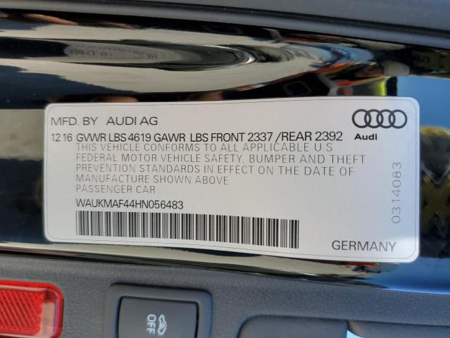 Photo 10 from auction – 2017 AUDI A4 ULTRA P with VIN WAUKMAF44HN056483