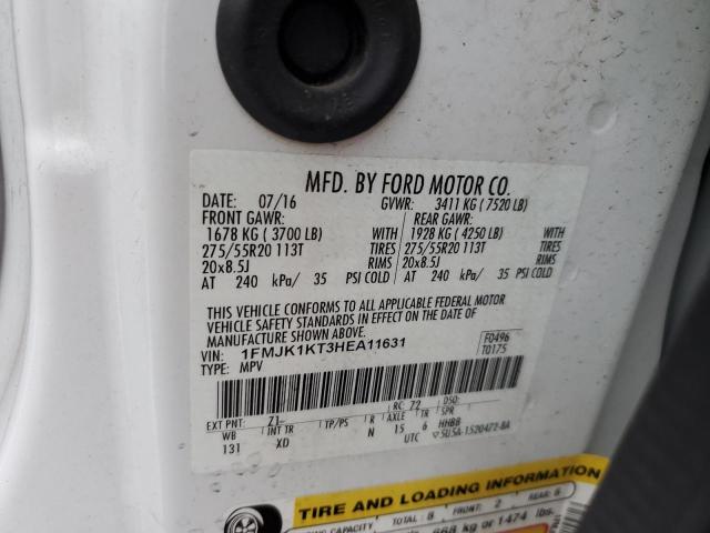 Photo 10 from auction – 2017 FORD EXPEDITION with VIN 1FMJK1KT3HEA11631