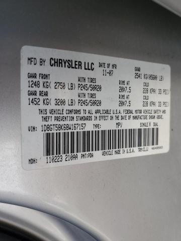 Photo 10 from auction – 2008 DODGE NITRO SLT with VIN 1D8GT58K68W167157