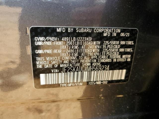 Photo 10 from auction – 2021 SUBARU FORESTER L with VIN JF2SKAUCXMH569234