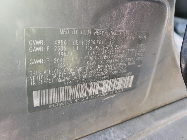 Photo 10 from auction – 2016 SUBARU OUTBACK 3. with VIN 4S4BSENC9G3248349