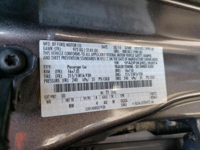 Photo 10 from auction – 2014 FORD FOCUS SE with VIN 1FADP3K28EL382674
