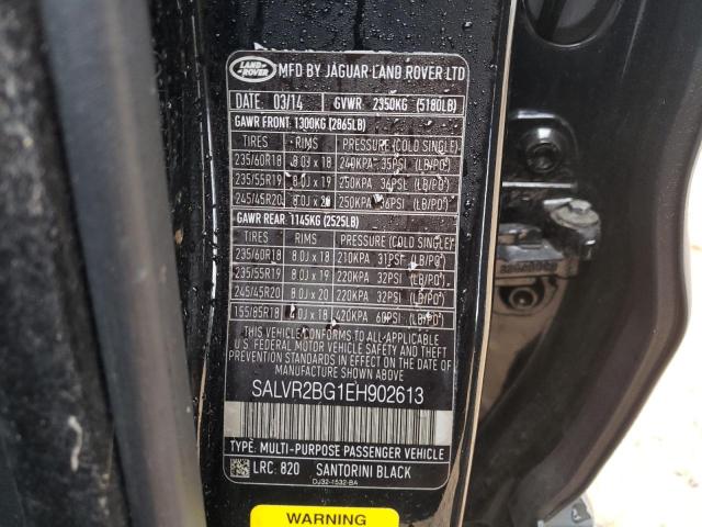 Photo 10 from auction – 2014 LAND ROVER RANGE ROVE with VIN SALVR2BG1EH902613