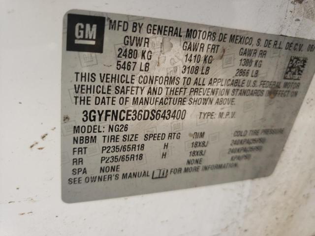 Photo 10 from auction – 2013 CADILLAC SRX LUXURY with VIN 3GYFNCE36DS643400