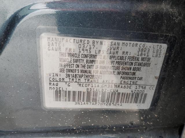 Photo 10 from auction – 2017 NISSAN SENTRA S with VIN 3N1AB7AP7HY289241