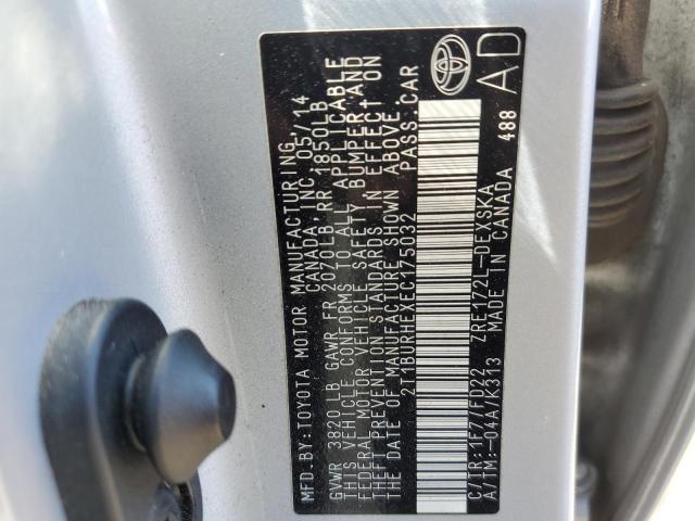 Photo 10 from auction – 2014 TOYOTA COROLLA L with VIN 2T1BURHEXEC175032