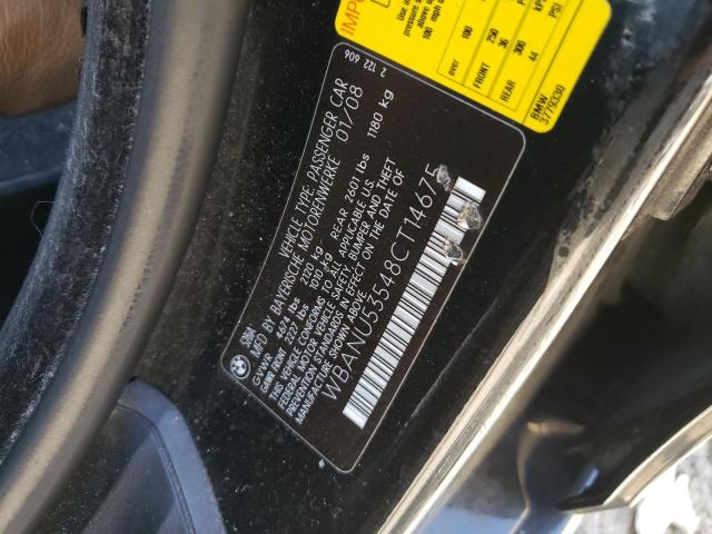 Photo 10 from auction – 2008 BMW 528 I with VIN WBANU53548CT14675