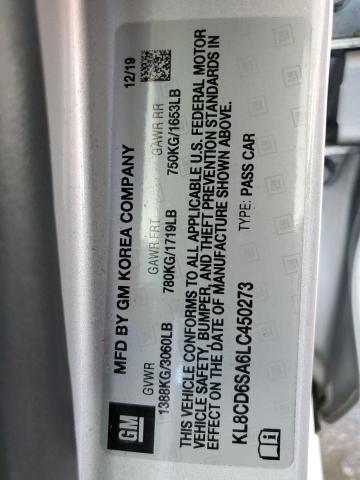 Photo 10 from auction – 2020 CHEVROLET SPARK 1LT with VIN KL8CD6SA6LC450273