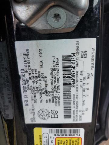 Photo 10 from auction – 2016 FORD FUSION SE with VIN 3FA6P0T9XGR181754