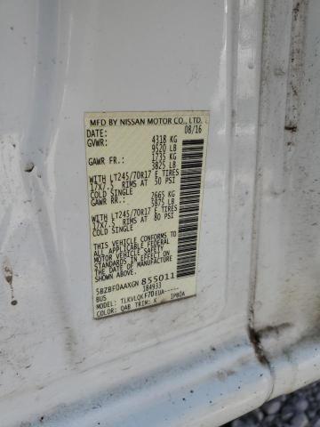 Photo 10 from auction – 2016 NISSAN NV 3500 S with VIN 5BZBF0AAXGN855011