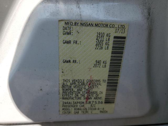 Photo 10 from auction – 2013 NISSAN ALTIMA 2.5 with VIN 1N4AL3AP4DN587536