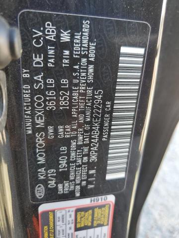 Photo 10 from auction – 2019 KIA RIO S with VIN 3KPA24AB4KE222945