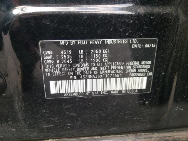 Photo 10 from auction – 2015 SUBARU LEGACY 2.5 with VIN 4S3BNAJ6XF3072561