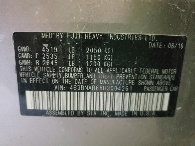 Photo 10 from auction – 2017 SUBARU LEGACY 2.5 with VIN 4S3BNAB68H3004261