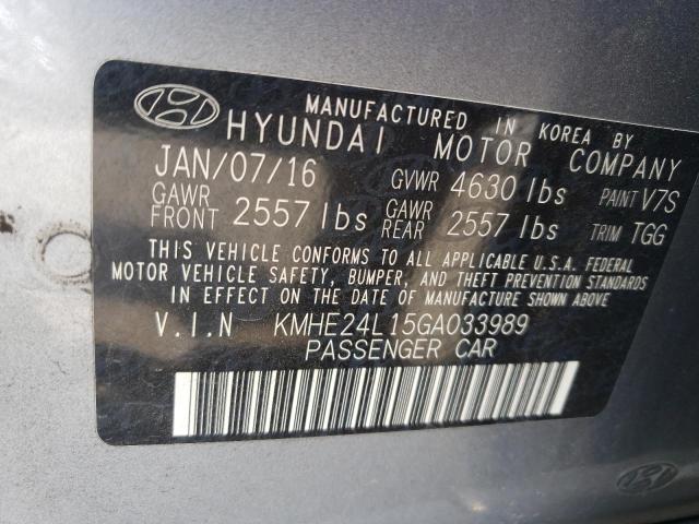 Photo 10 from auction – 2016 HYUNDAI SONATA HYB with VIN KMHE24L15GA033989