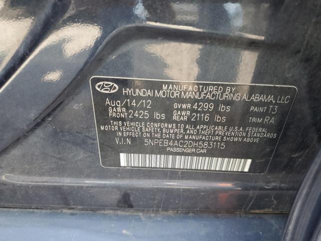 Photo 10 from auction – 2013 HYUNDAI SONATA GLS with VIN 5NPEB4AC2DH583115
