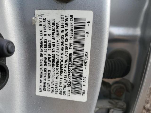 Photo 10 from auction – 2015 HONDA CIVIC LX with VIN 19XFB2F56FE039906