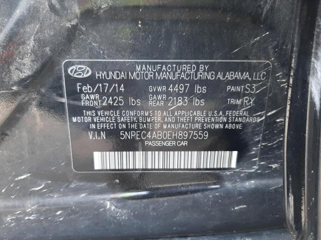 Photo 10 from auction – 2014 HYUNDAI SONATA SE with VIN 5NPEC4AB0EH897559
