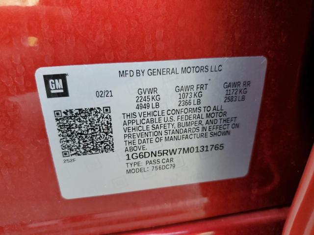 Photo 10 from auction – 2021 CADILLAC CT5 PREMIU with VIN 1G6DN5RW7M0131765