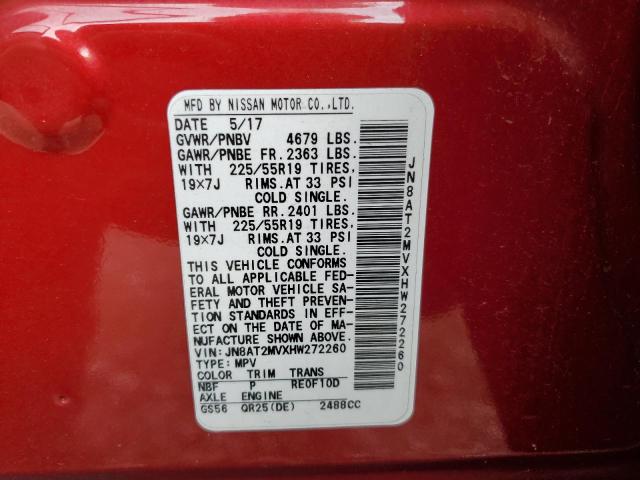 Photo 10 from auction – 2017 NISSAN ROGUE S with VIN JN8AT2MVXHW272260