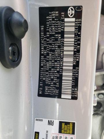 Photo 10 from auction – 2021 TOYOTA COROLLA SE with VIN 5YFS4MCE4MP097730