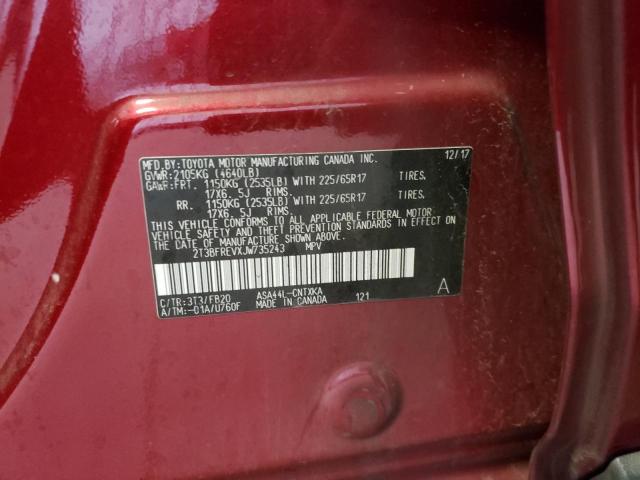 Photo 10 from auction – 2018 TOYOTA RAV4 LE with VIN 2T3BFREVXJW735243