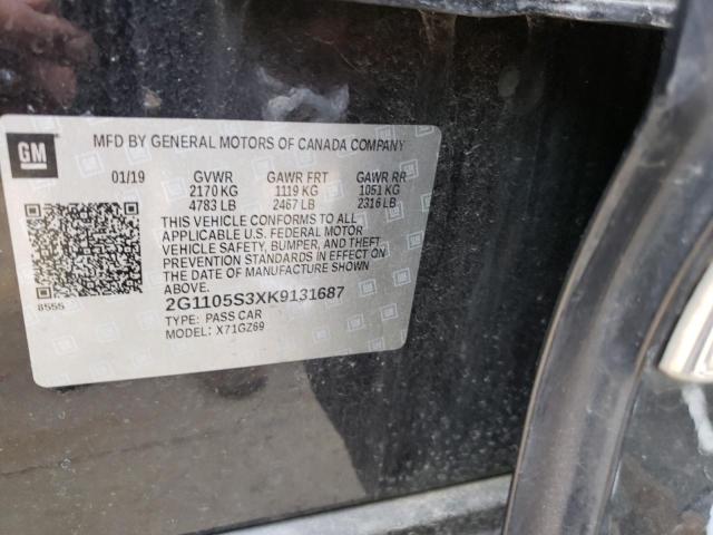 Photo 10 from auction – 2019 CHEVROLET IMPALA PRE with VIN 2G1105S3XK9131687