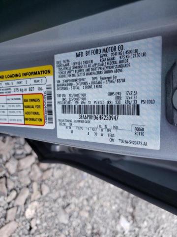 Photo 10 from auction – 2017 FORD FUSION SE with VIN 3FA6P0HD6HR230947