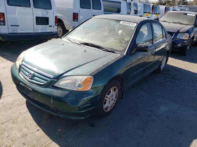 Photo 2 from auction – 2001 HONDA CIVIC DX with VIN 2HGES16251H610084
