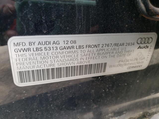 Photo 10 from auction – 2009 AUDI A6 PREMIUM with VIN WAUDG74F09N029399