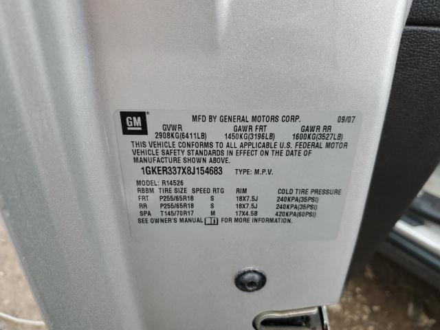 Photo 10 from auction – 2008 GMC ACADIA SLT with VIN 1GKER337X8J154683