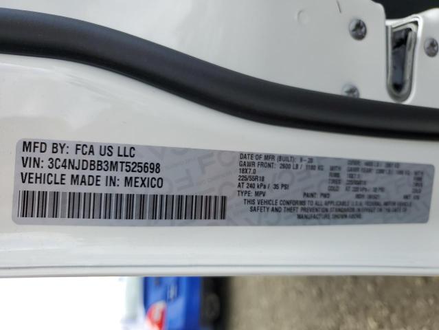Photo 10 from auction – 2021 JEEP COMPASS LA with VIN 3C4NJDBB3MT525698