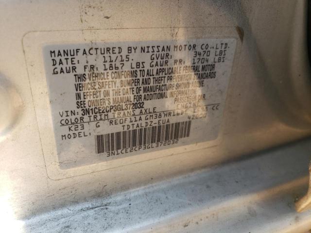 Photo 10 from auction – 2016 NISSAN VERSA NOTE with VIN 3N1CE2CP3GL372032