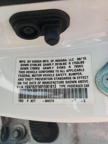 Photo 10 from auction – 2015 HONDA CIVIC LX with VIN 19XFB2F50FE081813