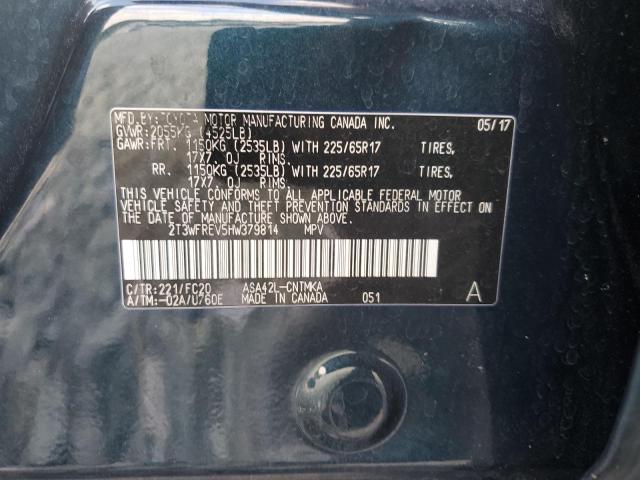 Photo 10 from auction – 2017 TOYOTA RAV4 XLE with VIN 2T3WFREV5HW379814