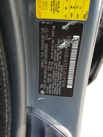Photo 10 from auction – 2007 BMW 525 XI with VIN WBANF33597B999386