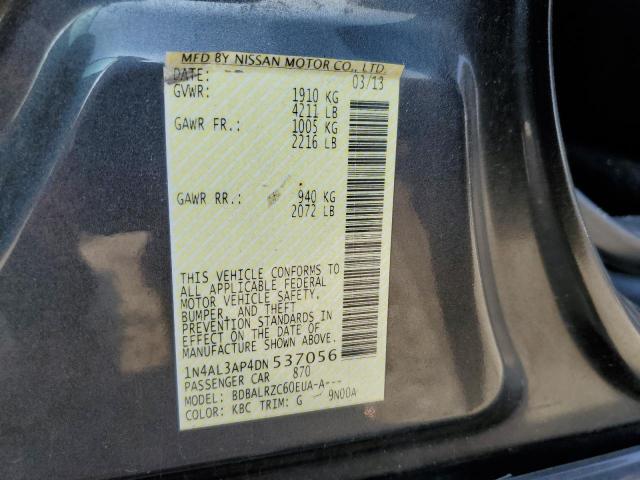 Photo 10 from auction – 2013 NISSAN ALTIMA 2.5 with VIN 1N4AL3AP4DN537056