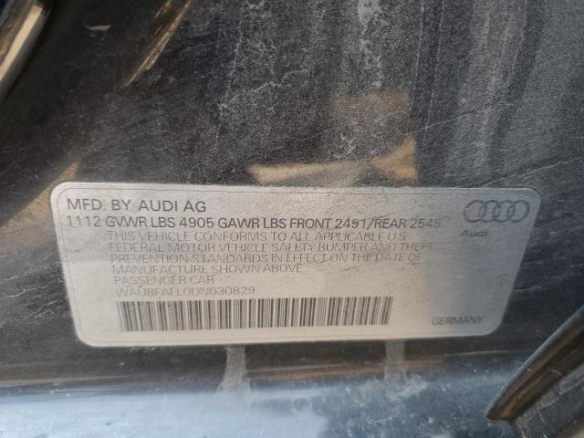 Photo 10 from auction – 2013 AUDI A4 PREMIUM with VIN WAUBFAFL0DN030829
