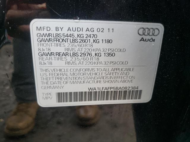Zdjęcie 10 z aukcji – 2011 AUDI Q5 PREMIUM z VIN WA1LFAFP5BA082384