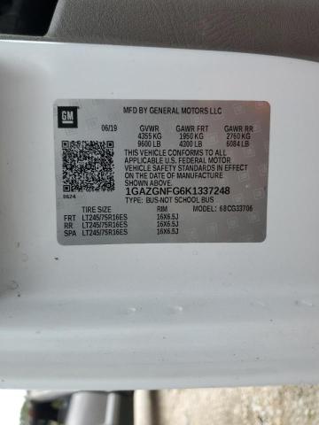 Photo 10 from auction – 2019 CHEVROLET EXPRESS G3 with VIN 1GAZGNFG6K1337248