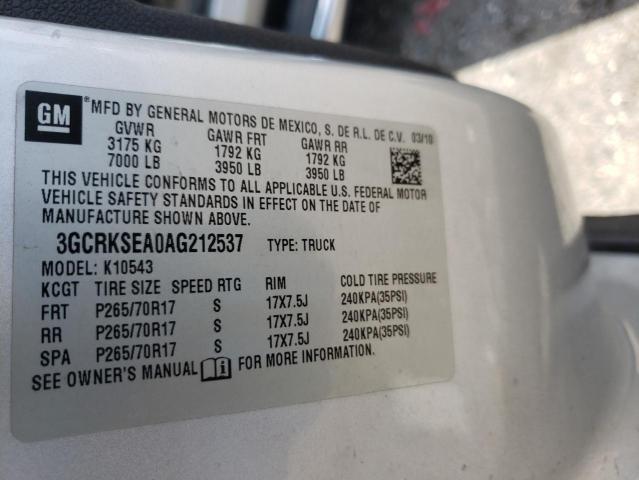Photo 10 from auction – 2010 CHEVROLET SILVERADO with VIN 3GCRKSEA0AG212537
