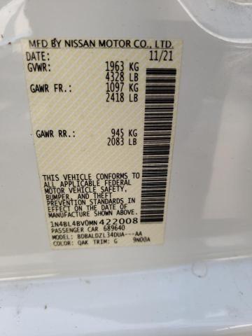 Photo 10 from auction – 2021 NISSAN ALTIMA S with VIN 1N4BL4BV0MN422008