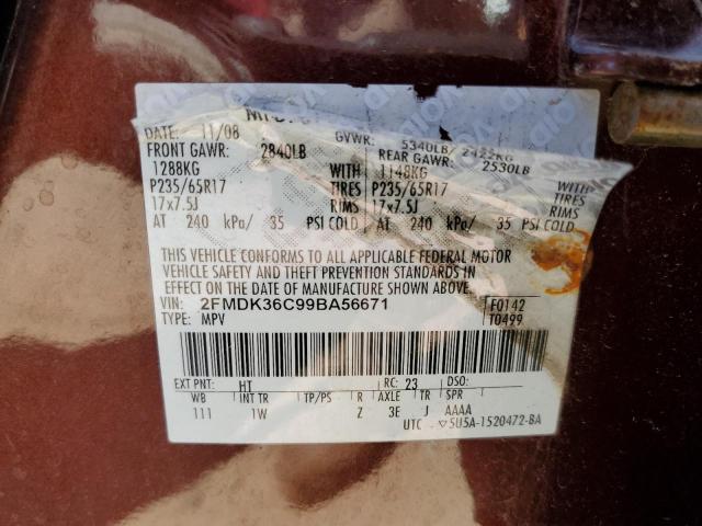 Photo 10 from auction – 2009 FORD EDGE SE with VIN 2FMDK36C99BA56671