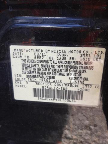 Photo 10 from auction – 2011 NISSAN SENTRA 2.0 with VIN 3N1AB6AP4BL703686
