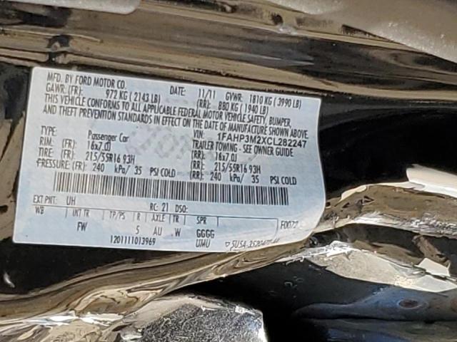 Photo 10 from auction – 2012 FORD FOCUS SEL with VIN 1FAHP3M2XCL282247
