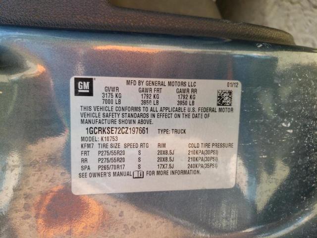 Photo 10 from auction – 2012 CHEVROLET SILVERADO with VIN 1GCRKSE72CZ197661