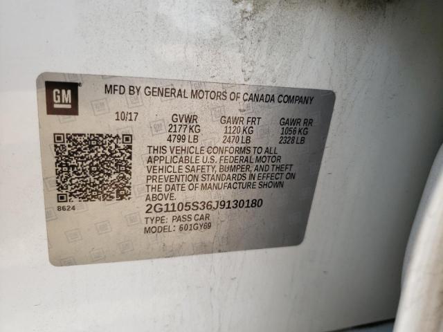 Photo 10 from auction – 2018 CHEVROLET IMPALA LT with VIN 2G1105S36J9130180