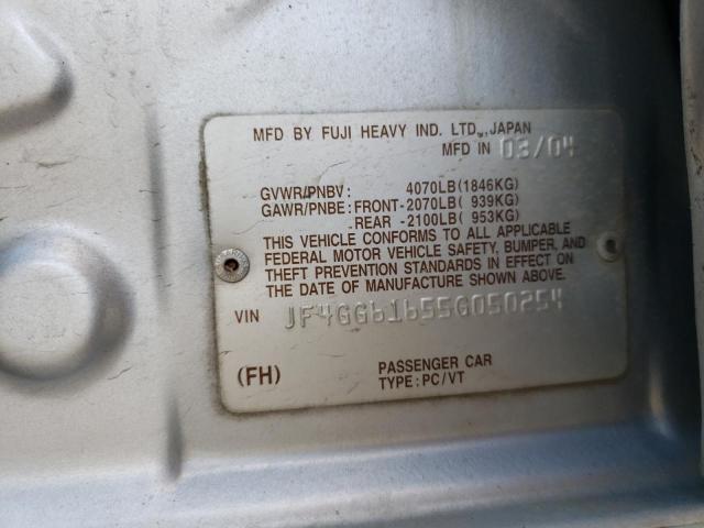 Photo 10 from auction – 2005 SAAB 9-2 LINEAR with VIN JF4GG61655G050254